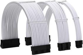 img 4 attached to FormulaMod Sleeve Extension Power Supply Cable Kit 18AWG ATX 24P EPS 8-P PCI-E8-P With Combs For PSU To Motherboard/GPU (White)