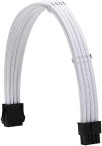 img 1 attached to FormulaMod Sleeve Extension Power Supply Cable Kit 18AWG ATX 24P EPS 8-P PCI-E8-P With Combs For PSU To Motherboard/GPU (White)