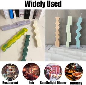 img 1 attached to 🕯️ Versatile Silicone Candle Molds for DIY Pillar Aromatherapy Candles - Resin, Wax, Soap, and More