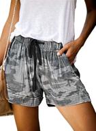 🩳 acelitt women's comfy drawstring casual elastic waist shorts with pockets, sizes s-3xl logo