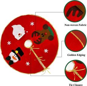 img 3 attached to 🎄 Enhance Your Christmas Decor with our 42 Inch Red-White Christmas Tree Skirt: Perfect for Holiday Tree Ornaments and Home Decorations