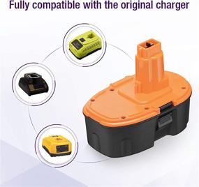 img 1 attached to High Capacity 3.8Ah 18V Replacement Battery Pack (2-Pack) Compatible with Dewalt 18 Volt Battery XRP DC9096 DC9099 DC9098 DW9099 DW9098 Cordless Power Tools