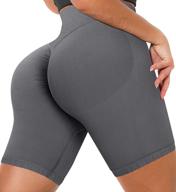 👖 janvur women's smile contour seamless booty lifting scrunch tiktok shorts: innovative style for a confident look logo