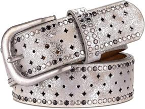 img 3 attached to Womens Wemi Western Cowgirl Studded Women's Accessories for Belts