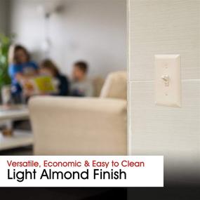 img 2 attached to 🏠 Enhance Your Home Décor with PowerGear, Light Almond Oversized Wall Plate Cover - Unbreakable, 1-Gang Design, 3.1" x 4.9" - Screws Included (Model 40054)