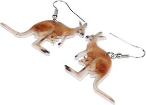 img 2 attached to Exquisite WEVENI Acrylic Kangaroo Earrings: Dangle Drop Sweet Jewelry for Women, Ideal Gifts!