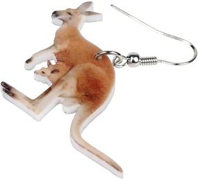 img 1 attached to Exquisite WEVENI Acrylic Kangaroo Earrings: Dangle Drop Sweet Jewelry for Women, Ideal Gifts!