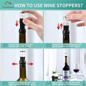 img 1 attached to 🍷 8 Pack Vacuum Silicone Wine Stoppers for Freshness & Preservation - Built-in Wine Saver Pump, Reusable & Leak-Free Bottle Sealers