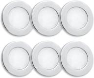 💡 dream lighting 12v 2w cool white recessed puck lights pack of 6 - chrome shell interior rv lighting logo