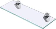 🚿 kes 14-inch bathroom tempered glass shelf 8mm thickness, wall mount rectangular, polished chrome bracket bgs3202s35 - stylish and durable storage solution for your bathroom logo