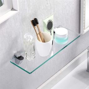 img 3 attached to 🚿 KES 14-Inch Bathroom Tempered Glass Shelf 8MM Thickness, Wall Mount Rectangular, Polished Chrome Bracket BGS3202S35 - Stylish and Durable Storage Solution for Your Bathroom