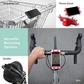 img 2 attached to 🚲 Bone Bike Tie Pro: Universal Bike Phone Mount for 4-6 Inch Smartphones - iPhone 8 7 6s Plus, Samsung Galaxy S8 S7 Note 6 - Dark Blue