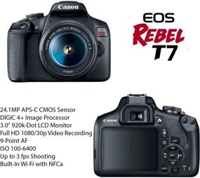 img 3 attached to 📷 Canon EOS Rebel T7 DSLR Camera Bundle with 18-55mm & 75-300mm lenses, 2 SanDisk 32GB Memory Cards, Accessory Kit