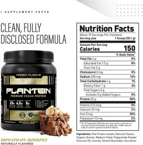 img 3 attached to Kaged Muscle Plantein: Organic Vegan Protein Powder with Enhanced Absorption - Banana Bread Flavor (15 Servings)