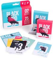 🃏 enhance your game nights with blackbird card game - 2-pack custom rook specialty decks, perfect for classic family trick-taking! includes 4-color index, 25 scorecards, and compatibility with rook, hearts, & rummy логотип