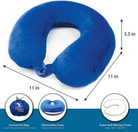 img 1 attached to 🌙 My Perfect Nights Premium Travel Pillow (Blue): Say Goodbye to Neck Pain with Super Soft Memory Foam and Easy Washing