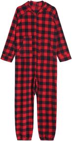 img 4 attached to 🔴 Latuza Buffalo Plaid Adults Fleece Pajamas - Optimal SEO-enhanced Choice!