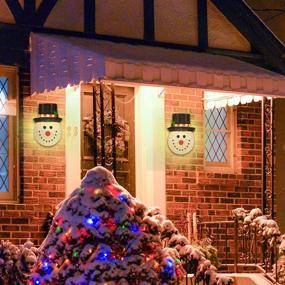 img 2 attached to 🎄 2 Pack Christmas Porch Light Covers - Festive Snowman Porch Light Covers for Outdoor Christmas Decorations by SOLLED