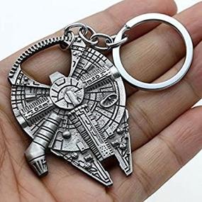 img 3 attached to 🚀 Star Wars Millennium Falcon Beer Bottle Opener Keyring: Explore the Galaxy with this Metal Keychain Tool Gift