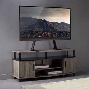 img 3 attached to 📺 Mount-It! Universal Tabletop TV Stand with Tilt and Height Adjustment - Fits Most 32-70 inch Flat Screen TVs - VESA up to 800x400mm - Holds up to 110 lbs