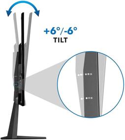 img 1 attached to 📺 Mount-It! Universal Tabletop TV Stand with Tilt and Height Adjustment - Fits Most 32-70 inch Flat Screen TVs - VESA up to 800x400mm - Holds up to 110 lbs