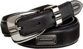 img 1 attached to Stylish and sleek: Alexander Julian Tapered Concho Black Men's Accessories for a polished look