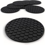 black coasters drinks absorbent set logo