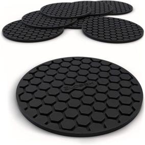 img 3 attached to Black Coasters Drinks Absorbent Set