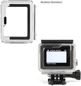img 2 attached to 📷 Enhance Your GoPro Hero 3+ Hero 4 Experience with SOONSUN Backdoor Case Cover Kit (Standard Backdoor + Skeleton Backdoor + LCD Touch Backdoor) - Standard Size Backdoor