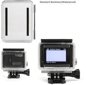img 3 attached to 📷 Enhance Your GoPro Hero 3+ Hero 4 Experience with SOONSUN Backdoor Case Cover Kit (Standard Backdoor + Skeleton Backdoor + LCD Touch Backdoor) - Standard Size Backdoor