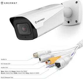 img 1 attached to 📷 Amcrest 4K Outdoor POE IP Camera with Varifocal 8MP Bullet, 4X Optical Zoom, 2.7mm~12mm Lens, IP67 Weatherproof, IK10 Resistant, MicroSD Recording - (IP8M-MB2546EW)