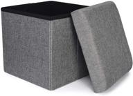 ronsta storage foldable ottomans linen gray furniture and accent furniture logo