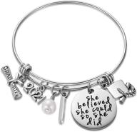 ukodnus class of 2021 graduation gift - senior 2021 graduation bracelet - inspirational graduation gifts for her - 26 initial charm bracelets for college & high school girls logo