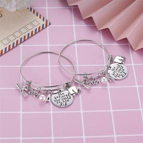 img 1 attached to Ukodnus Class of 2021 Graduation Gift - Senior 2021 Graduation Bracelet - Inspirational Graduation Gifts for Her - 26 Initial Charm Bracelets for College & High School Girls