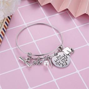 img 3 attached to Ukodnus Class of 2021 Graduation Gift - Senior 2021 Graduation Bracelet - Inspirational Graduation Gifts for Her - 26 Initial Charm Bracelets for College & High School Girls