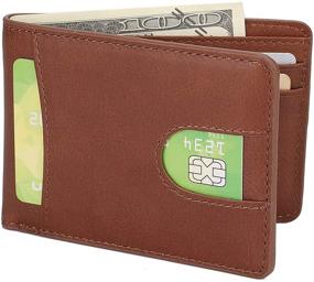 img 3 attached to 💼 Premium Leather Wallet with RFID Blocking – Men's Billfold for Cards, Cash & More