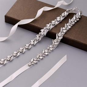 img 2 attached to Azaleas Bridal Rhinestone Bridesmaid Dress Women's Accessories for Belts