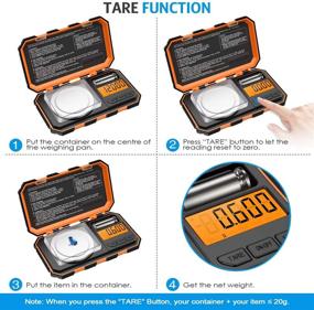 img 1 attached to 📏 Brifit Professional Digital Mini Scale 20g-0.001g: Pocket-Sized Electronic Smart Scale with Calibration Weight, Battery, and Tweezers Included - New Version