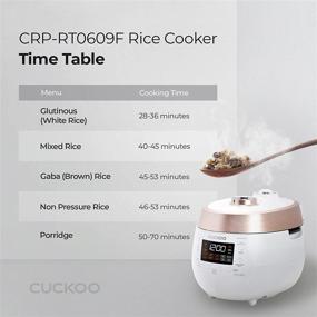 img 2 attached to 🍚 Cuckoo CRP-RT0609FB: 6-Cup Twin Pressure Rice Cooker - High/Non-Pressure Steam & More, Made in Korea, White