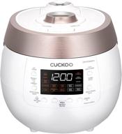 🍚 cuckoo crp-rt0609fb: 6-cup twin pressure rice cooker - high/non-pressure steam & more, made in korea, white логотип