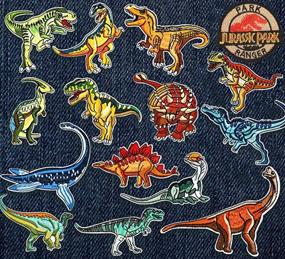 img 2 attached to Dinosaur Jurassic Embroidered Decoration Backpacks