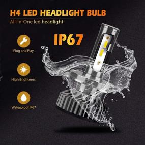 img 1 attached to 🚗 Infitary H4 9003 HB2 LED Headlight Bulbs Hi/Lo Dual Beam 10000LM Crystal Clear White Bright CSP Chips Auto Headlamp Car Headlight Replacement 72W 6500K - 1 Pair