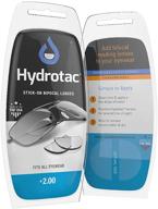 hydrotac stick-on bifocal reading glasses by optx 20/20 logo
