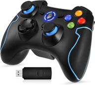 🎮 easysmx 2.4g wireless controller for ps3 and pc - dual vibration, 10m range - supports pc, laptop, android, tv box - blue color logo