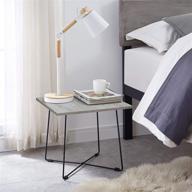 🕰️ timeless charm meets vintage elegance: classic brands mid-century modern retro end table, rustic white logo