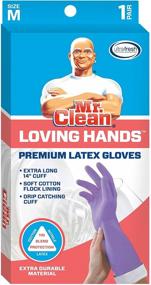 img 1 attached to Medium Heat Resisting Soft Cotton Flock Lining Gloves with Mr. Clean 243311 Loving Hands and Built-in Freshness Protection