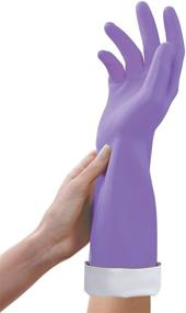 img 3 attached to Medium Heat Resisting Soft Cotton Flock Lining Gloves with Mr. Clean 243311 Loving Hands and Built-in Freshness Protection