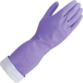 img 4 attached to Medium Heat Resisting Soft Cotton Flock Lining Gloves with Mr. Clean 243311 Loving Hands and Built-in Freshness Protection