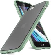 📱 humixx iphone se case - shockproof, military grade drop tested with upgraded translucent matte hard pc back and soft tpu bumper - protective cover for iphone 7/8 (4.7 inch) in green logo