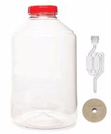 🍻 vintage shop hozq8-1259 7 gal fermonster carboy: wide mouth with drilled stopper & bubble airlock for home brewing logo